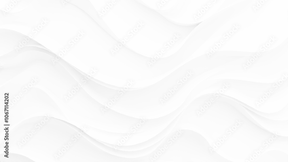 Obraz premium White wave lines abstract background design. Digital white wave curve sculpture abstract graphic poster. white wave curve lines banner background design. White wave modern abstract background design. 
