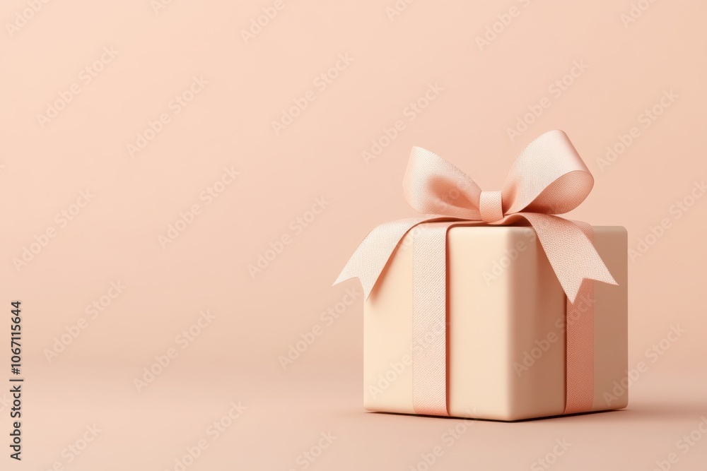 Gift Box with Soft Pastel Ribbon Gift Box with Soft Pastel Ribbon