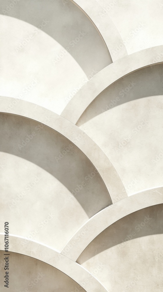 Abstract composition featuring layered, curved surfaces in soft beige tones, creating a tranquil and modern aesthetic. Abstract composition featuring layered, curved surfaces in soft beige tones, creating a tranquil and modern aesthetic.