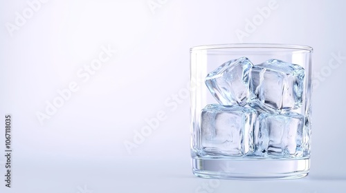 Enhance your refreshing beverages with crisp ice cubes in a clear glass