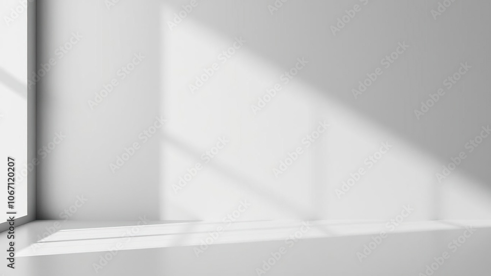 Obraz premium Elegant gray background with soft lighting and shadows perfect for product showcase, presentation