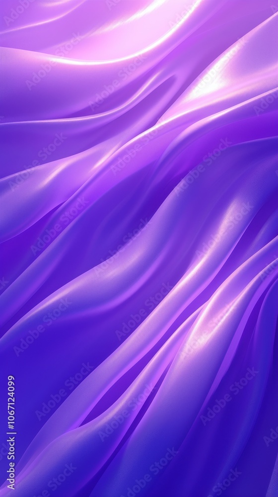 Obraz premium A beautiful abstract image of flowing purple silk fabric, creating soft, wavy patterns and a dreamy atmosphere.