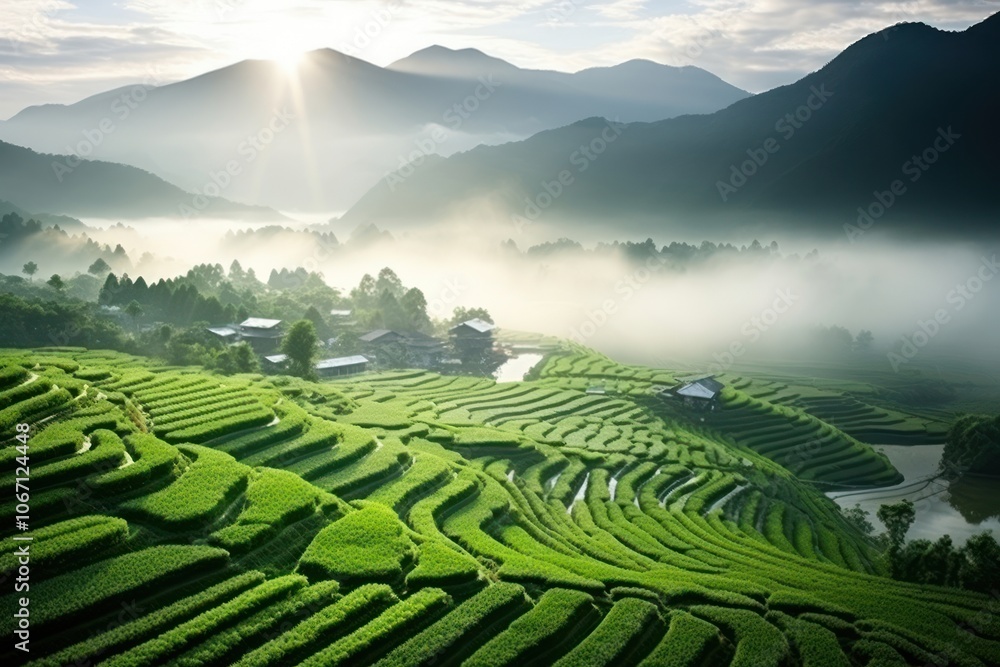 Obraz premium Landscape plantation outdoors nature.