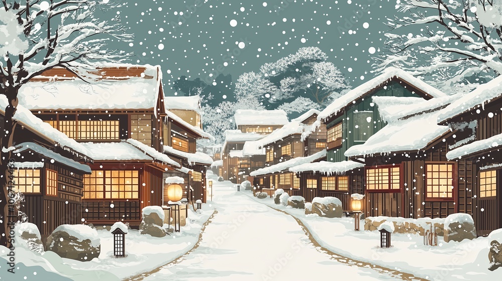 Obraz premium 日本の雪景色