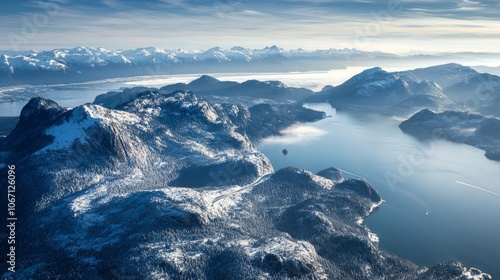 Savor breathtaking panoramic views of the Pacific Ocean's Sea to Sky Highway. In Howe Sound, which is tucked away between Vancouver and Squamish, capture the splendor of a beautiful winter day. 