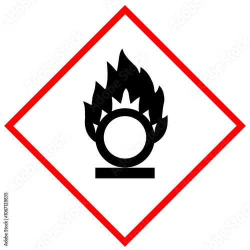 Oxidising gases, oxidising liquids, oxidising solids pictogram