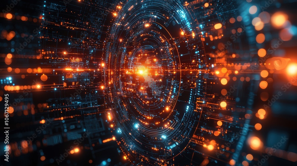 Futuristic Abstract Data Visualization Concept Futuristic Abstract Data Visualization Concept