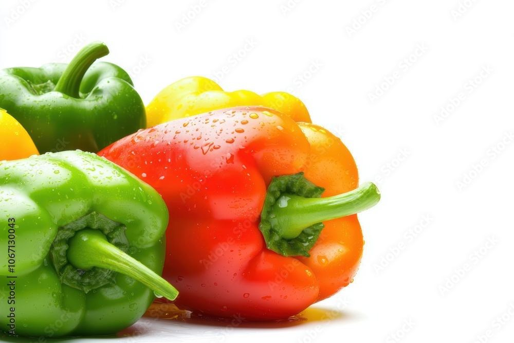 Stylized 3D Illustration of Colorful Bell Peppers Stylized 3D Illustration of Colorful Bell Peppers