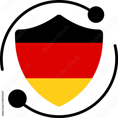 Security Icon in Germany Flag