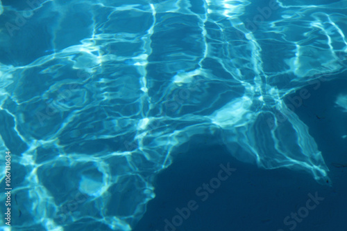 Close-Up of Sea Ripples Illuminated by Light: Textured Water Near the Greek Islands on a Sunny Day