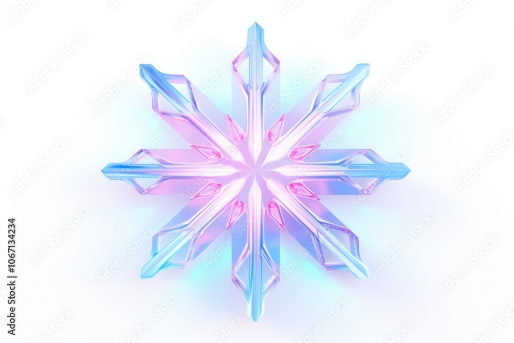 Snowflake white background illuminated chandelier. Snowflake white background illuminated chandelier.