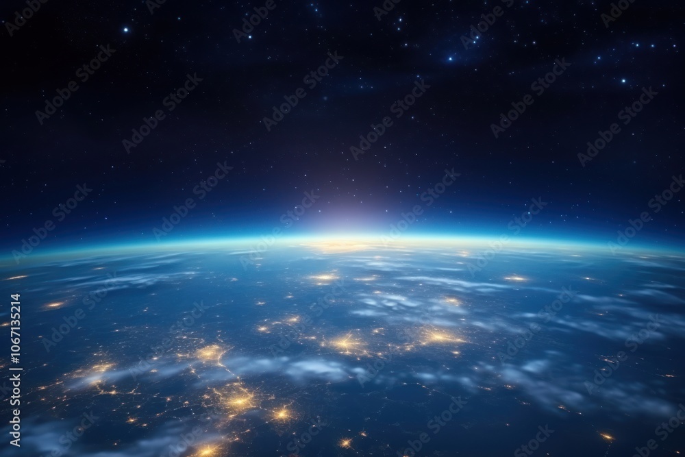 Fototapeta premium Earth space earth sky.