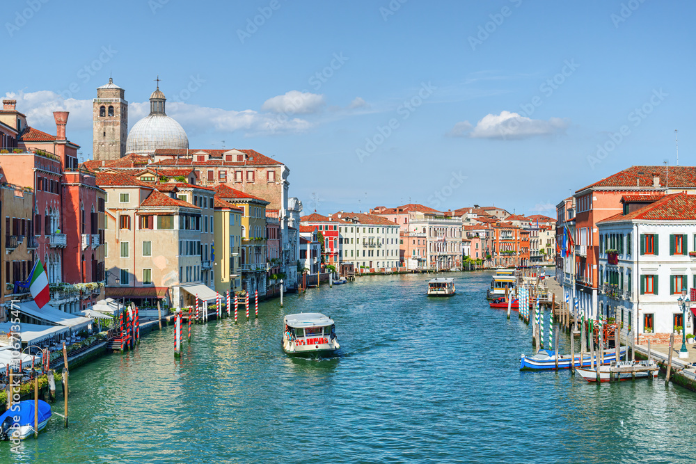 Fototapeta premium View of the Grand Canal and the Church San Geremia, Venice