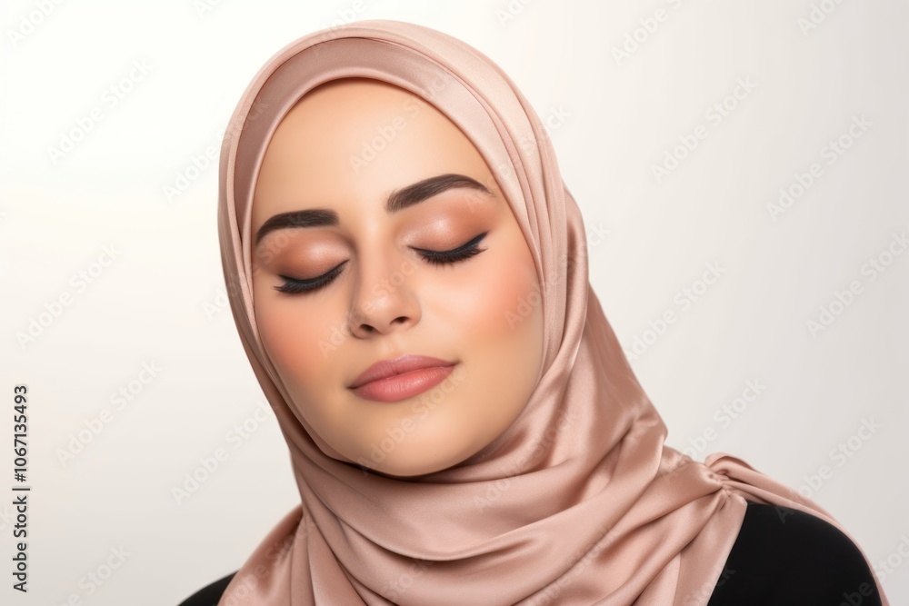 Cosmetics lipstick portrait hijab. Cosmetics lipstick portrait hijab.