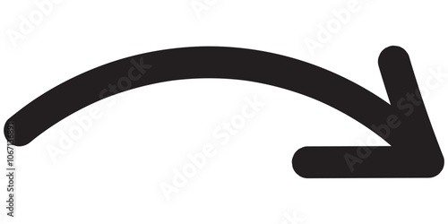 Hand drawn arrows collection Set simple flat arrows isolated on white background. Arrow mark icons and arrow paint. Stock vector