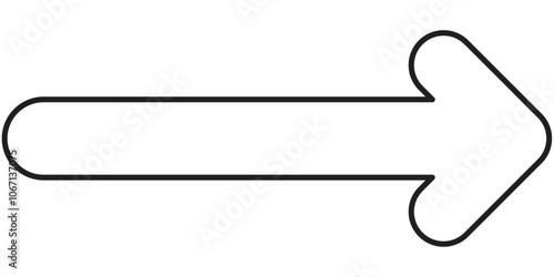 Long arrow icon. long arrow vector. flat style Arrow symbol. arrow on a white background. vector illustration.