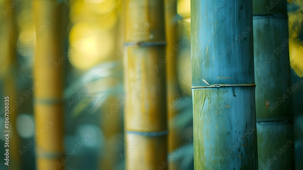 Pastel highlight on an otherwise monochromatic image of a bamboo forest AI generated illustration Pastel highlight on an otherwise monochromatic image of a bamboo forest AI generated illustration