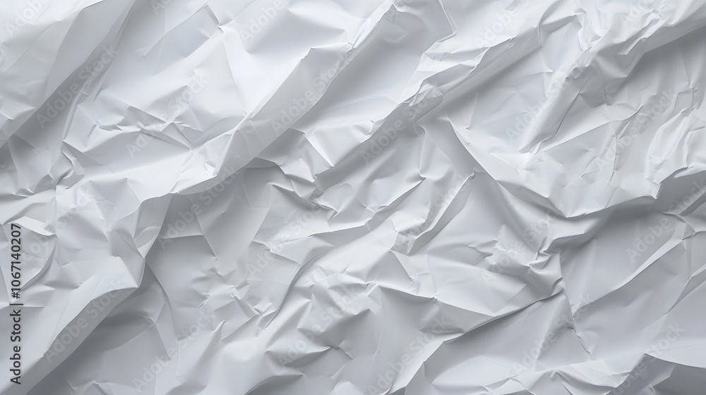 Premium wrinkled texture on an unfolded white paper sheet AI generated illustration Premium wrinkled texture on an unfolded white paper sheet AI generated illustration