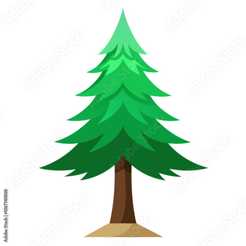 Christmas tree isolated on white background