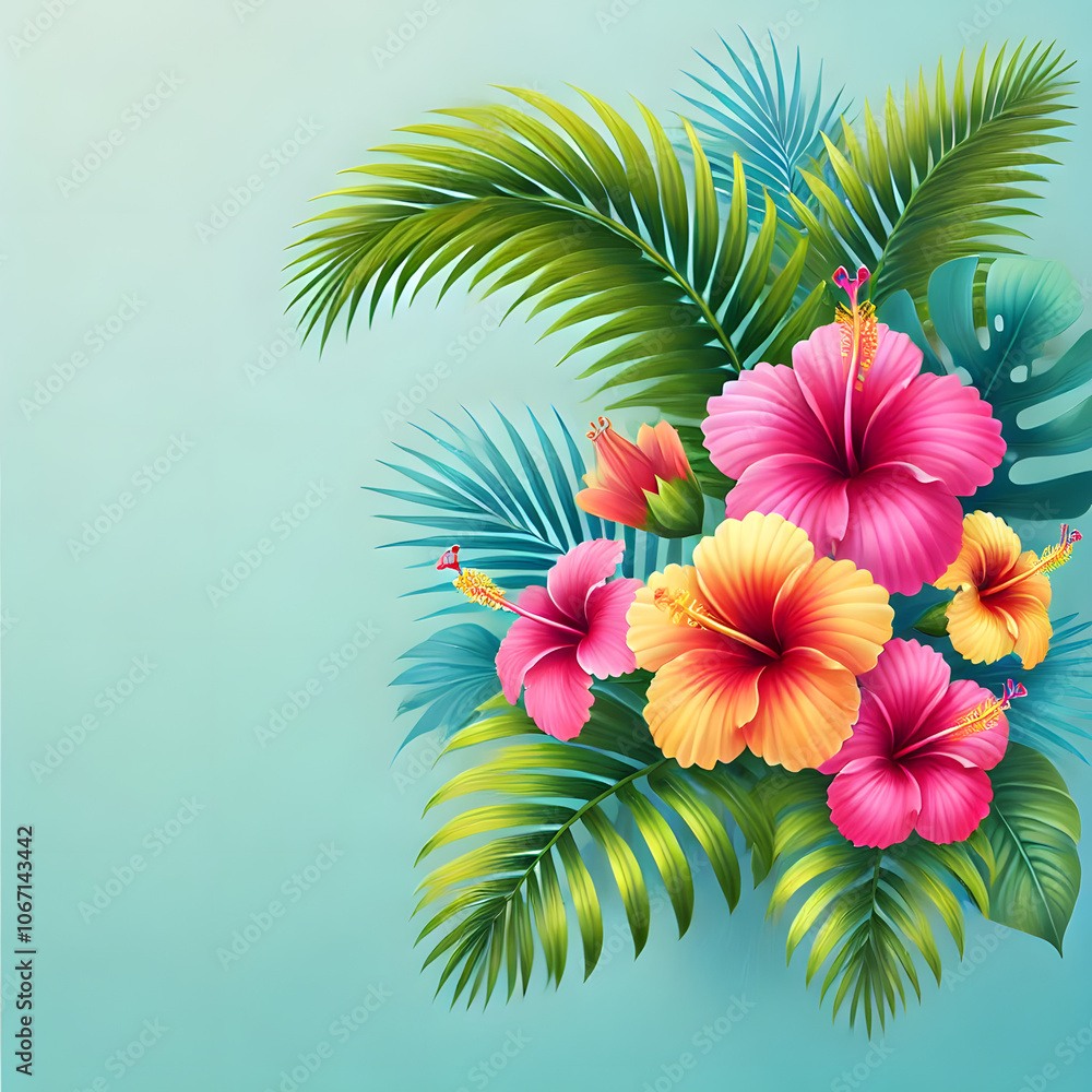 Obraz premium tropical flower background