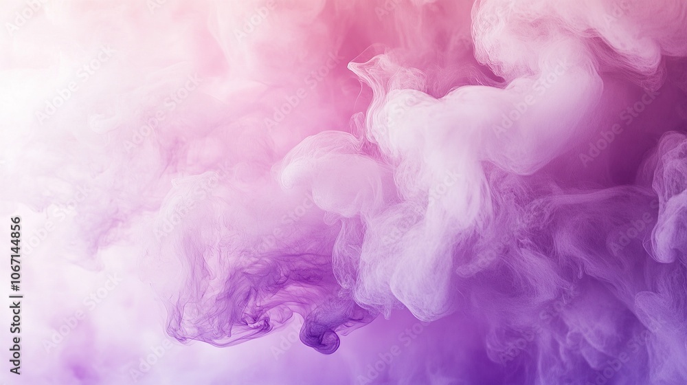 Obraz premium Soft pink and purple ink in water abstract.