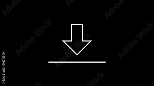 download button icon. Download with arrow icon.