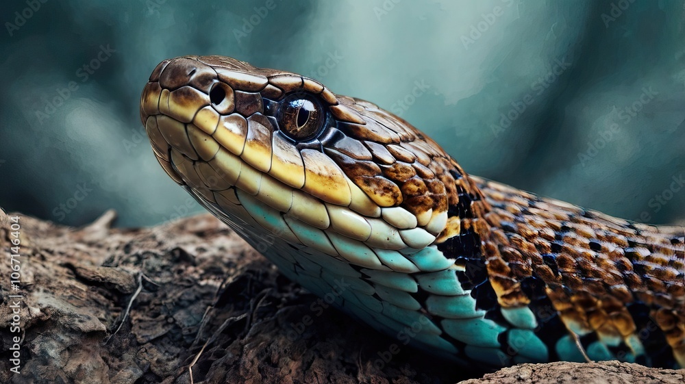 Beautiful snake on the background of nature Beautiful snake on the background of nature