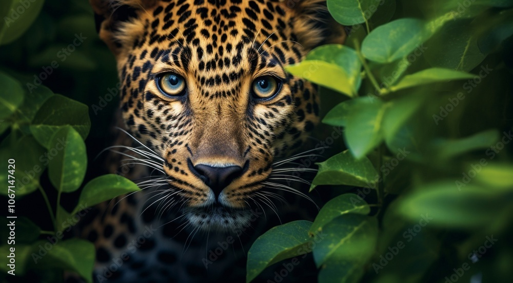 Naklejka premium wild animal close-up, wild animal in wild nature, close-up of wild beautiful animal in the nature