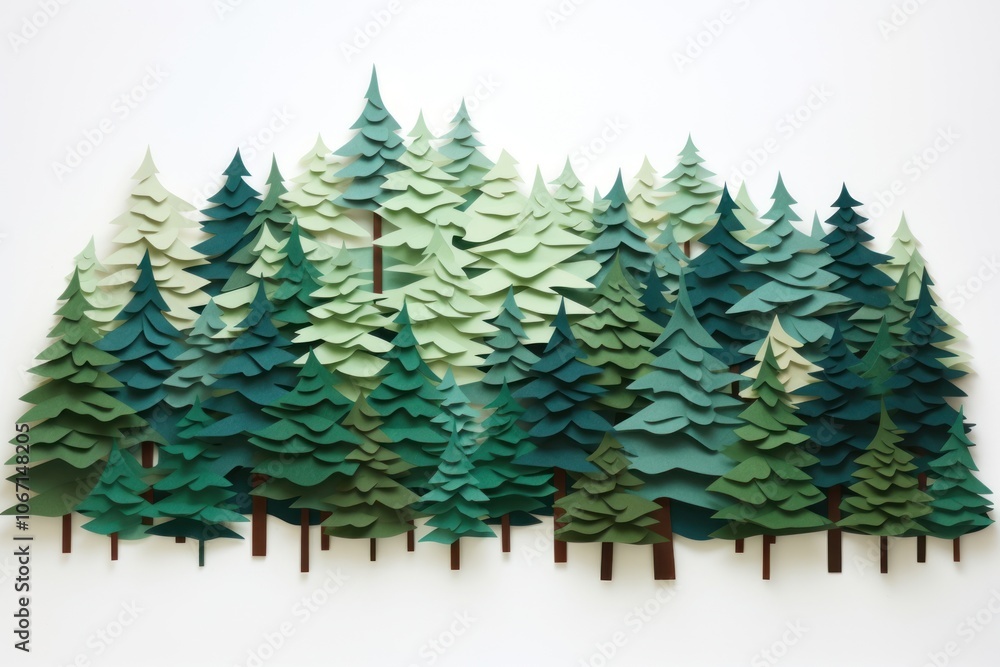 Obraz premium Forest plant paper leaf.