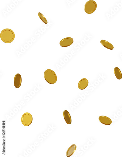 falling golden coins