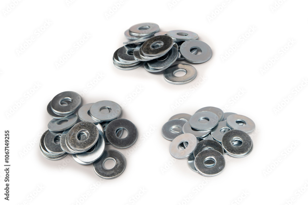 Metal washer isolated on a white background. Metal washer isolated on a white background.