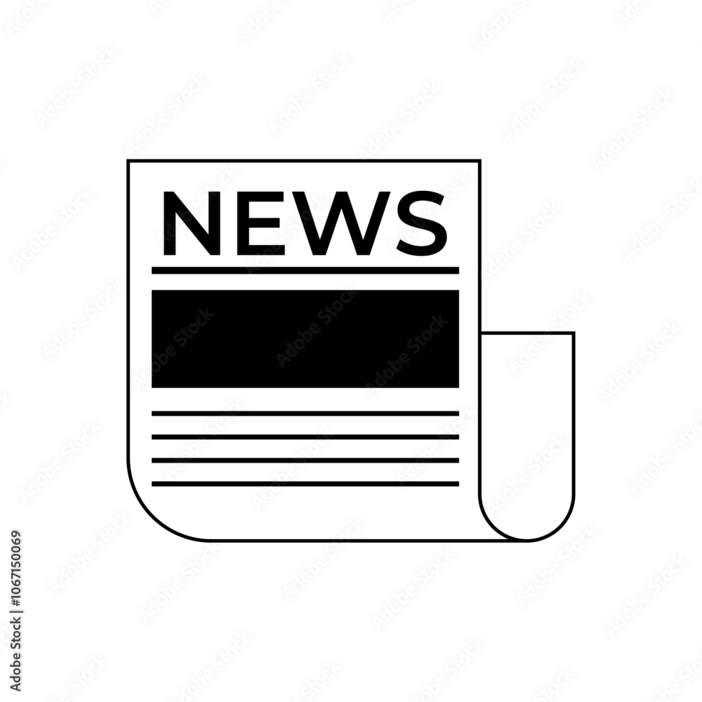 newspaper illustration flat icon vector newspaper illustration flat icon vector