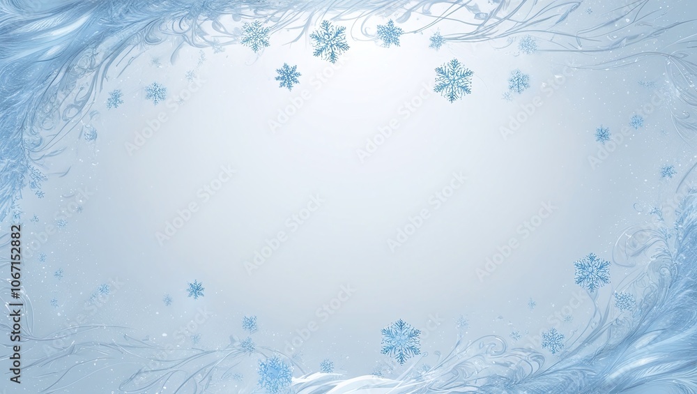 Blue Snowflake Winter Wonderland Christmas Background Blue Snowflake Winter Wonderland Christmas Background