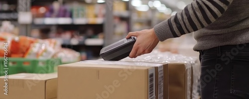 Cashier Scanning Barcode on...