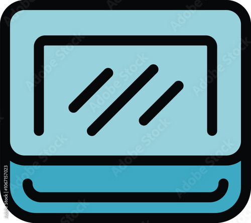 This icon of a convection oven is perfect for representing cooking and baking