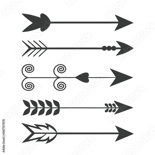 Minimalist Arrow Vector Art Collection for Design Projects photo