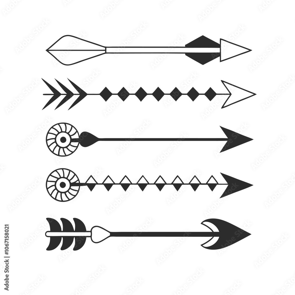 Fototapeta premium Minimalist Arrow Vector Art Collection for Design Projects