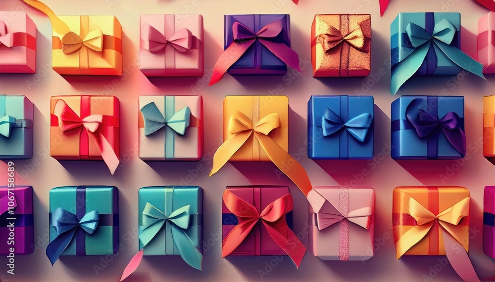 Christmas Design Gift Boxes Ribbons Christmas Design Gift Boxes Ribbons