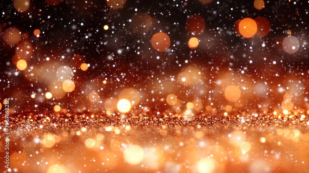 Abstract festive background with gold glitter and bokeh lights. Abstract festive background with gold glitter and bokeh lights.
