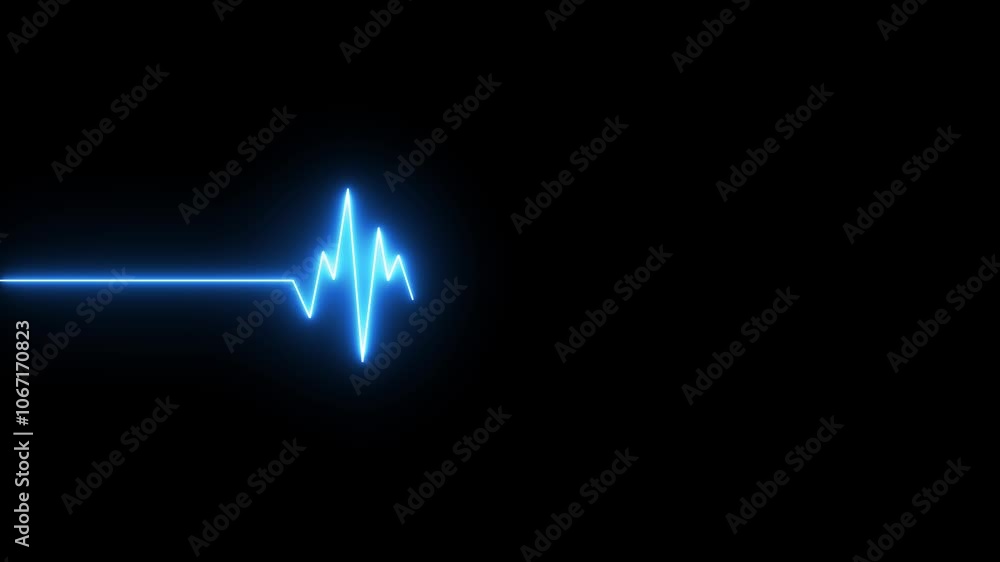neon heartbeat and pulse rate on black background. Heart bit signal animated in black background. neon heartbeat and pulse rate on black background. Heart bit signal animated in black background.