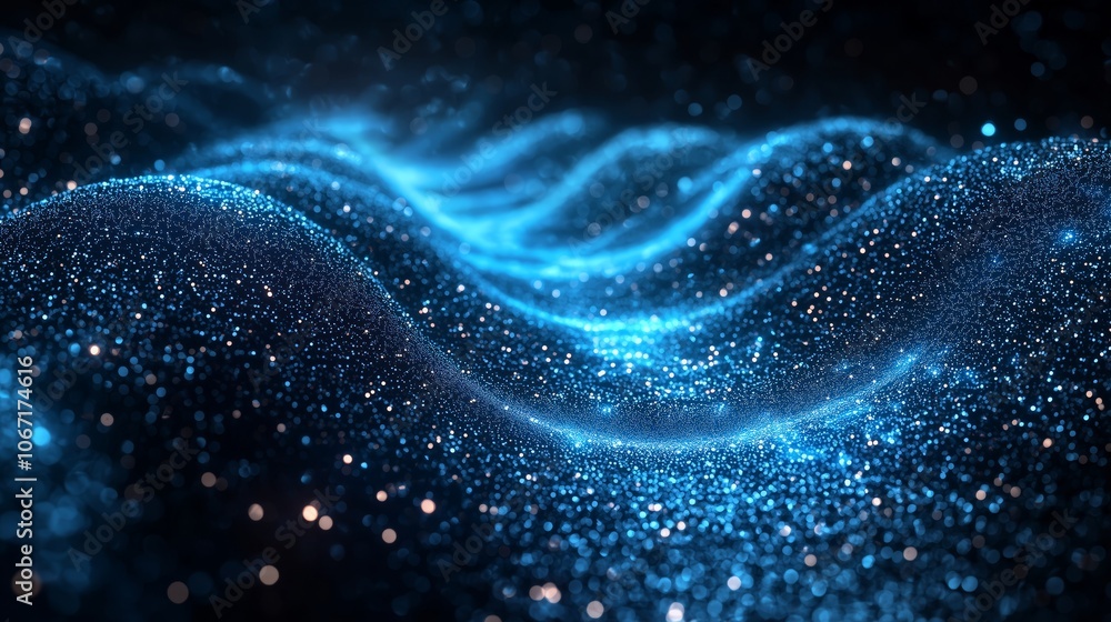 Glowing Blue Circuit Pathways in Dark Environment Glowing Blue Circuit Pathways in Dark Environment