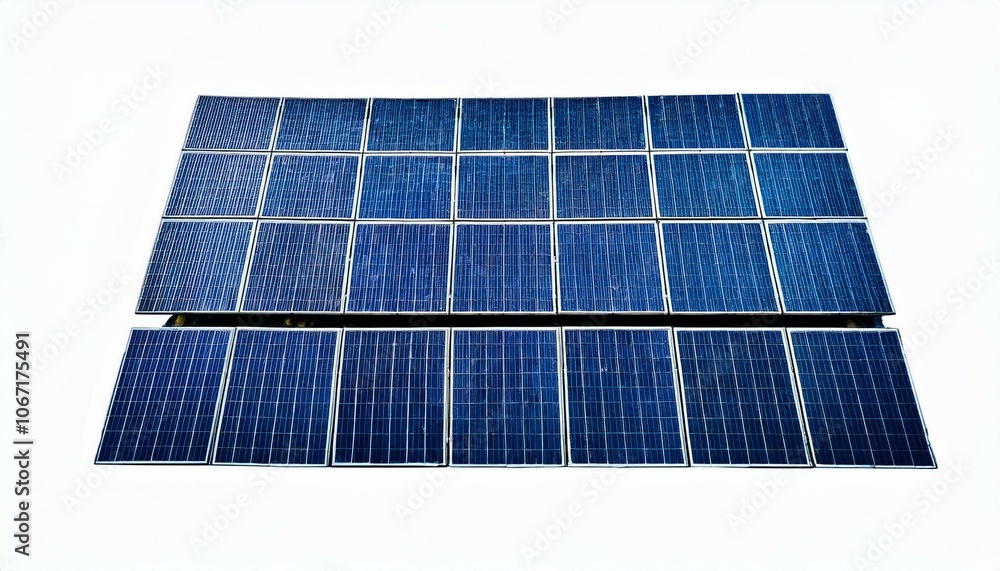 A solar panel photographed from above, solar energy, green energy, on isolate White background, PNG A solar panel photographed from above, solar energy, green energy, on isolate White background, PNG