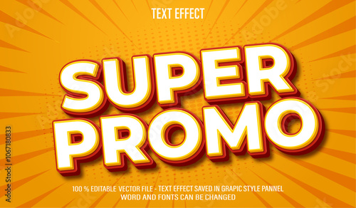 Super Promo 3d editable text effect style