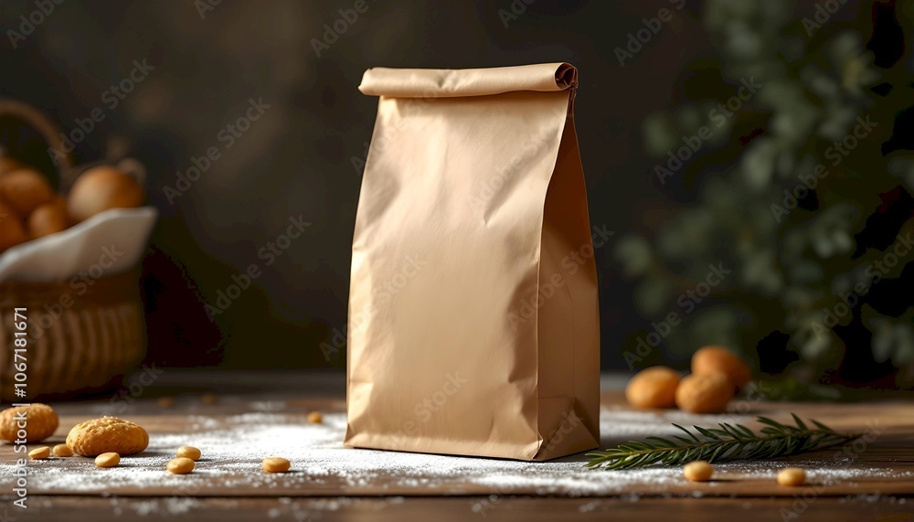 Fototapeta premium Paper bags on table