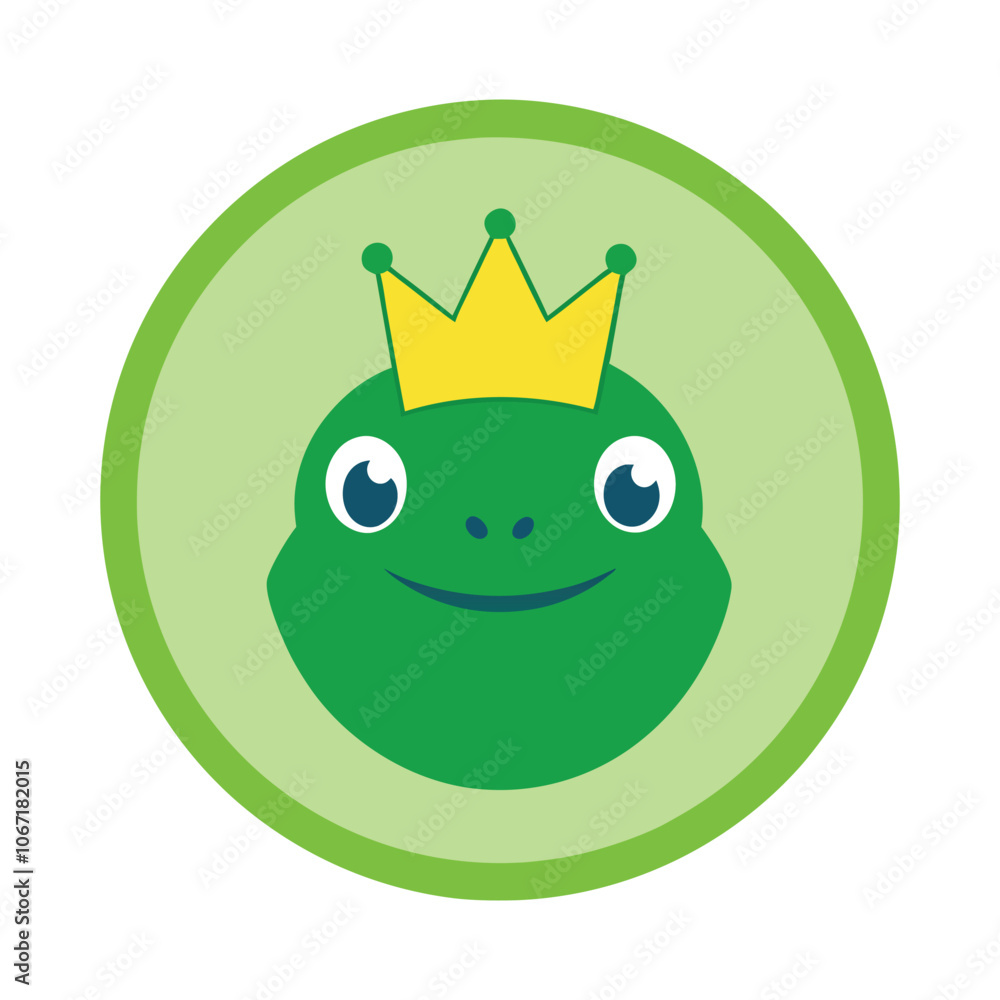 Fototapeta premium Frog with a Crown Mascot Logo art vector 