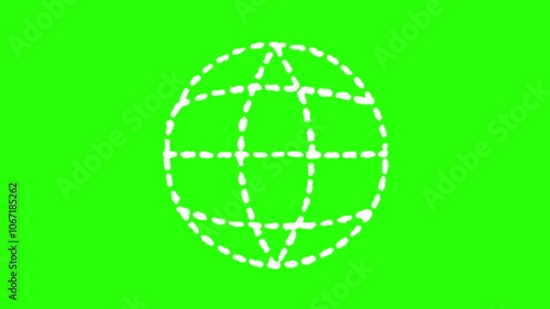 Wallpaper Mural hand-drawn globe icon animation on green screen Torontodigital.ca