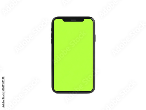 a cell phone with a green screen