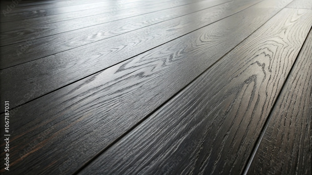Black Wood Floor with Subtle Sheen and Texture Black Wood Floor with Subtle Sheen and Texture