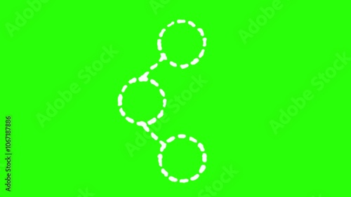 hand-drawn share icon animation on green screen