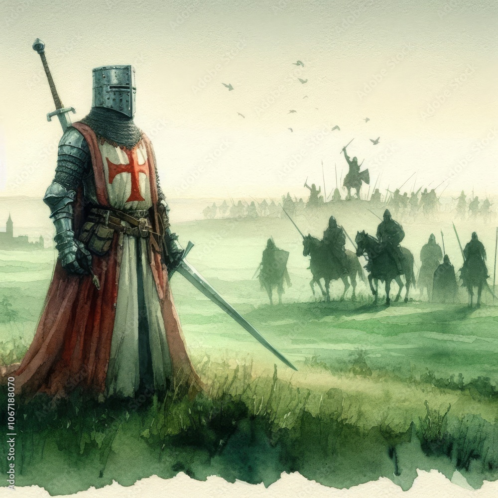 Naklejka premium Knight in Distant Lands